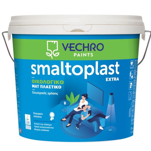 Vechro Smaltoplast Extra Πλαστικό Χρώμα Οικολογικό για Εσωτερική Χρήση 10lt