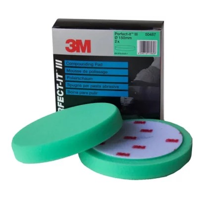 3M™ Perfect-It™ Σφουγγάρι Αφαίρεσης Ατελειών, Πράσινο, 150 mm, PN50487